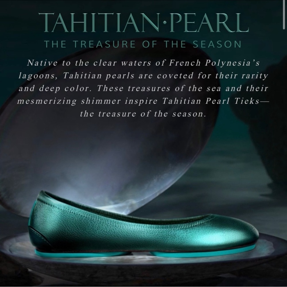 Tieks Tahitian Pearl Black Friday Release Size 9 Brand New